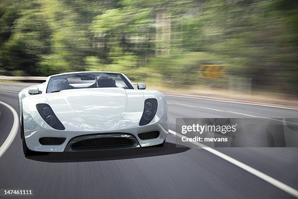 fast sports car - white audi stock pictures, royalty-free photos & images