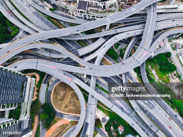 motorway intersection - malaysian road stock pictures, royalty-free photos & images