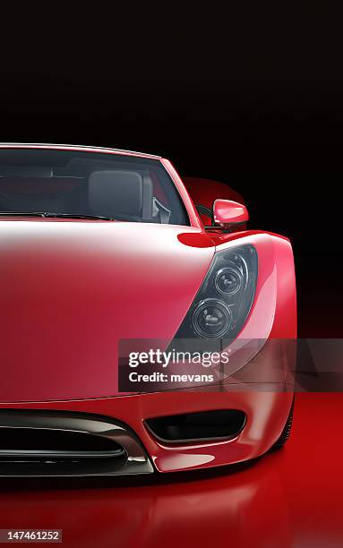 auto sportiva rossa - ferrari foto e immagini stock