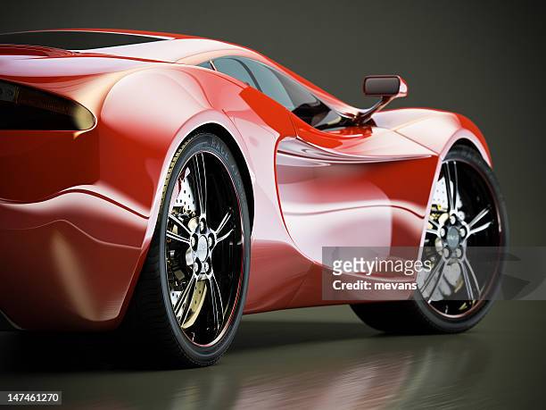 hot sports car - alloy wheel stockfoto's en -beelden