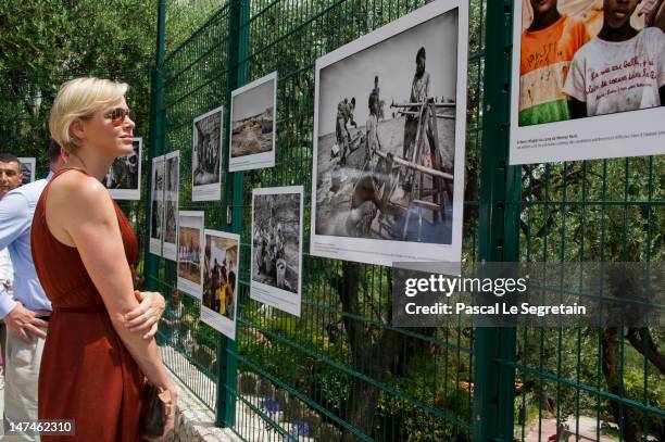 Princess Charlene attends the annual Monaco Red Cross Pique-Nique at Jardins Princesse Antoinette on June 30, 2012 in Monaco, Monaco.