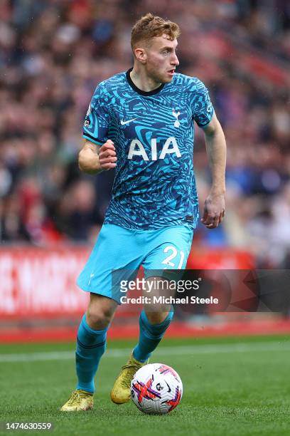 Dejan Kulusevski of Tottenham Hotspur during the Premier League match between Southampton FC and Tottenham Hotspur at Friends Provident St. Mary's...