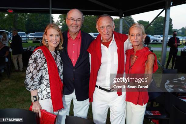 Adrianne Silver, William Silver, Yoav Krill and Linda Lindenbaum attend Guild Hall Summer Gala at Guild Hall on August 6, 2021 in East Hampton, NY.