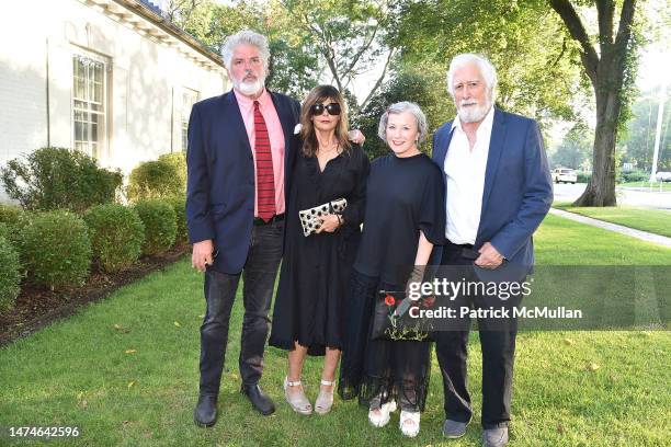 Ted Jessup, Jenni Muldaur, Cindy Sherman and Jack Hanley attend Guild Hall Summer Gala at Guild Hall on August 6, 2021 in East Hampton, NY.