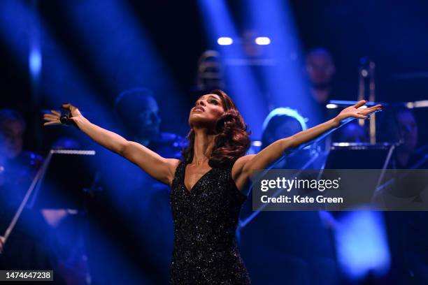 In this image released on March 20 Melody Thornton of "The Bodyguard" performs on stage during The National Lottery's Big Night Of Musicals. The show...