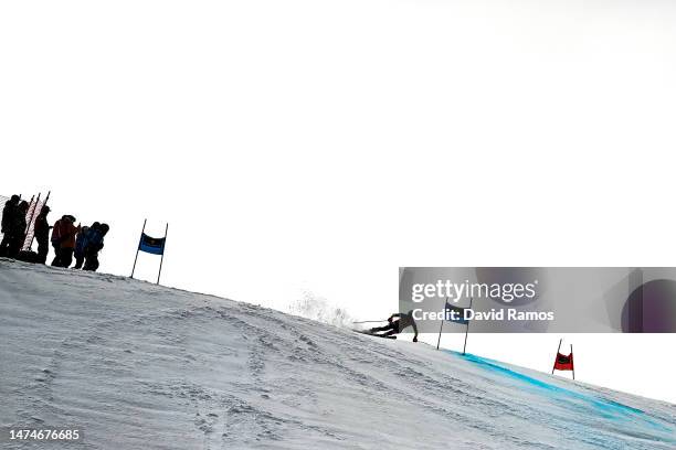 Mikaela Shiffrin of United States competes in her second run of Women's Giant Slalom at the Audi FIS Alpine Ski World Cup Finals on March 19, 2023 in...