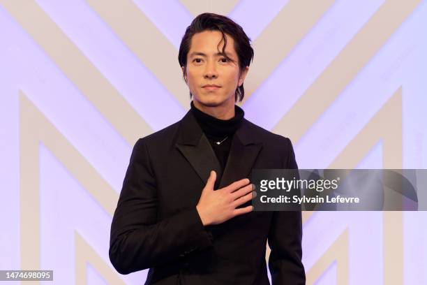 Tomohisa Yamashita attends the Series Mania Festival - day three on March 19, 2023 in Lille, France.
