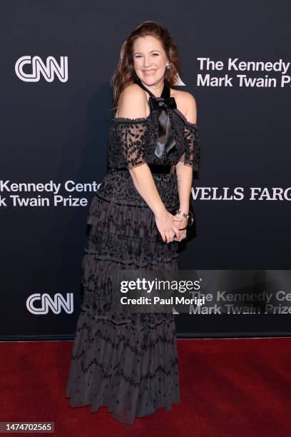 Drew Barrymore attends the 24th Annual Mark Twain Prize For American Humor at The Kennedy Center on March 19, 2023 in Washington, DC.