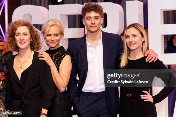 Josephine de Meaux, Claire Borotra, Maxence Danet-Fauvel and Camille Chamoux attend the Series Mania Festival - day three on March 19, 2023 in Lille,...
