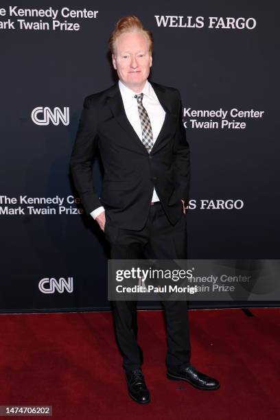 Conan O'Brien attends the 24th Annual Mark Twain Prize For American Humor at The Kennedy Center on March 19, 2023 in Washington, DC.