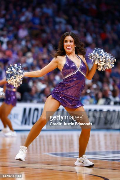 Horned Frogs cheerleaders perform during the first half against the Gonzaga Bulldogs in the second round of the NCAA Men's Basketball Tournament at...