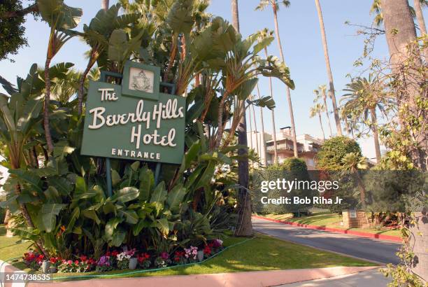 Exterior view from the public area outside The Beverly Hills Hotel, February 9, 2007 in Beverly Hills, California.