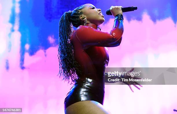 Chloe performs at the Rolling Stone Future of Music showcase during the 2023 SXSW conference and festival at ACL Live at the Moody Theatre on March...