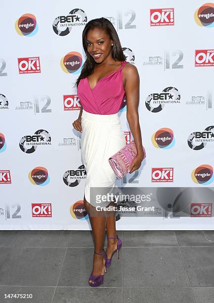 Actress Nadine Ellis attends the 2012 BET Awards "Welcome Party" at the SLS Hotel on June 29, 2012 in Beverly Hills, California.
