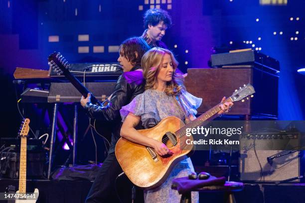 Singer-songwriter Margo Price and Jeremy Ivey perform onstage during a taping of the long-running concert series "Austin City Limits" at ACL Live on...