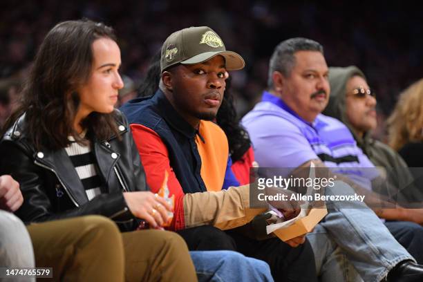 Daniel Ezra attends a basketball game between the Los Angeles Lakers and the Orlando Magic at Crypto.com Arena on March 19, 2023 in Los Angeles,...
