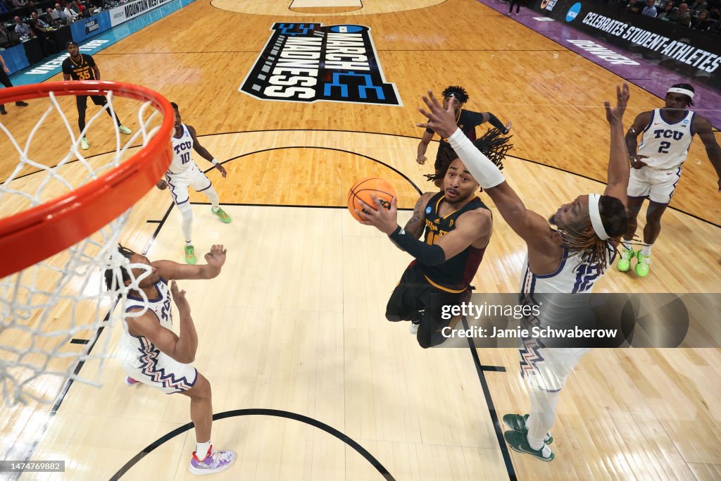 during the first round of the 2023 NCAA Men's Basketball Tournament