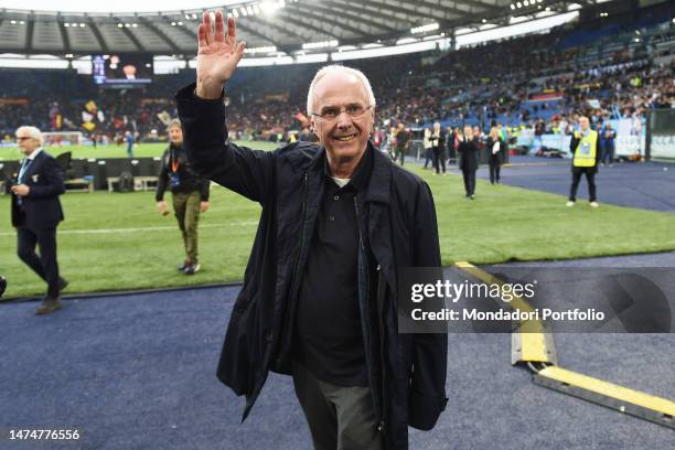 Former coach Sven Goran Eriksson during the match Lazio v Roma at the Stadio Olimpico. Rome , March 19th, 2023