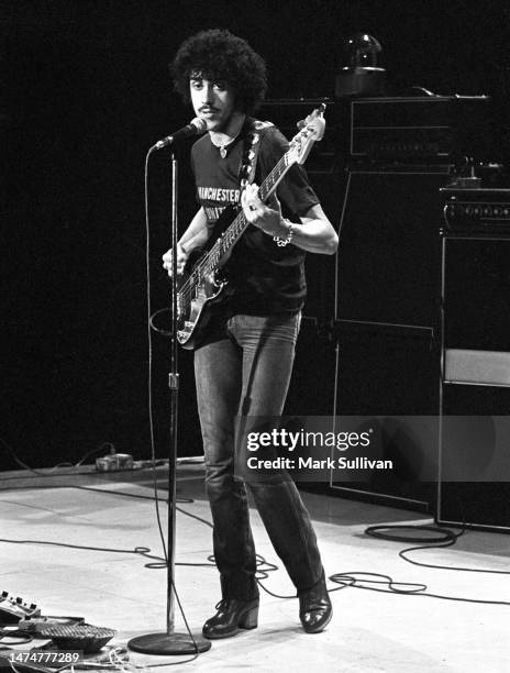 Thin Lizzy singer Phil Lynott during The Midnight Special rehearsal at NBC Studios, Burbank, CA on October 24, 1976.