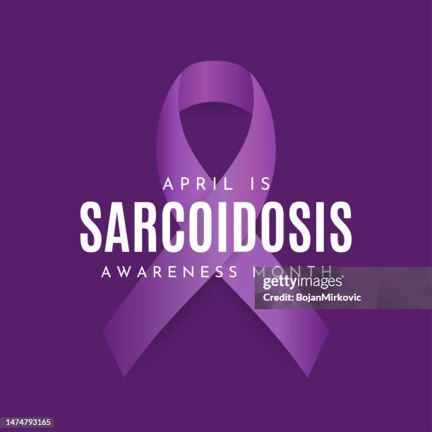 sarcoidosis awareness month card, april. vector - national design awards stock illustrations