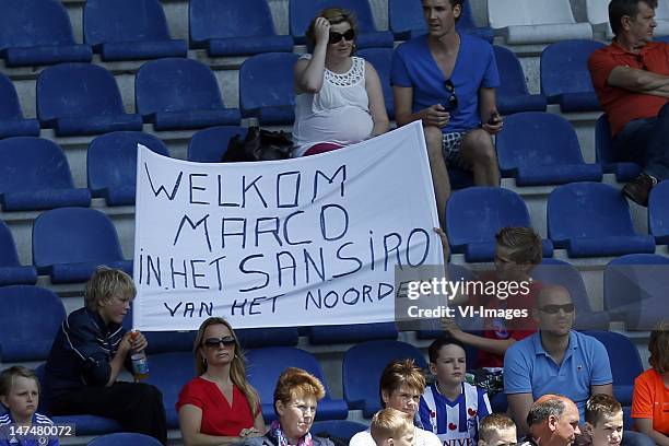 Spandoek coach Marco van Basten of SC Heerenveen during the training session of SC Heerenveen at the Abe Lenstra Stadium on June 30, 2012 in...