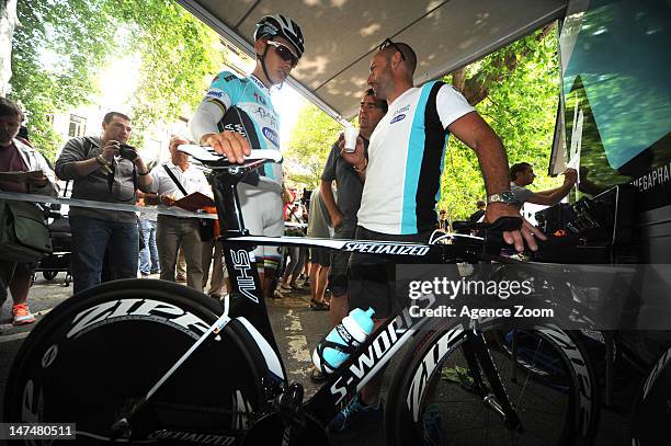 Tony Martin of team OMEGA PHARMA-QUICK STEP during the Prologue of the Tour de France on June 30, 2012 in Liege, Belgium.