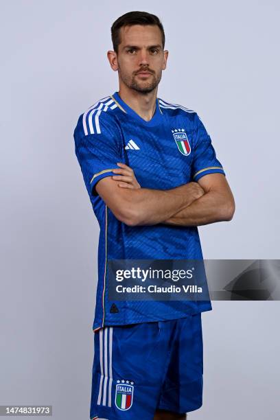 Rafael Toloi poses during an Italy portrait session at Centro Tecnico Federale di Coverciano on March 20, 2023 in Florence, Italy.