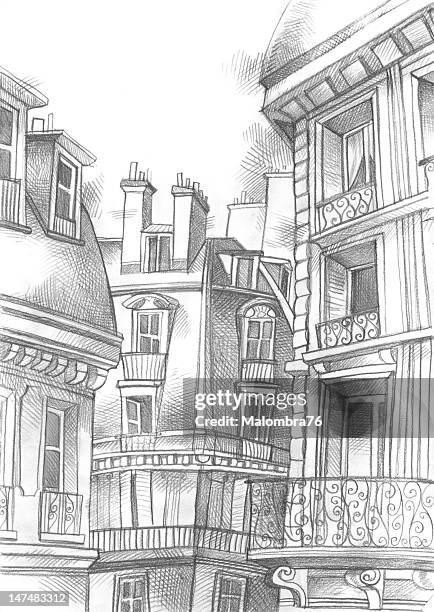 paris saint germain - boulevard saint germain stock illustrations