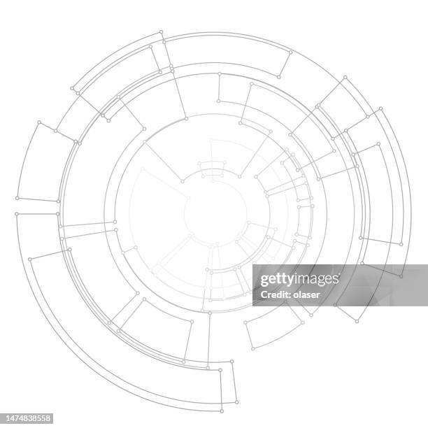 circuit board style of abstract circular electronics background pattern - technology divide stock illustrations