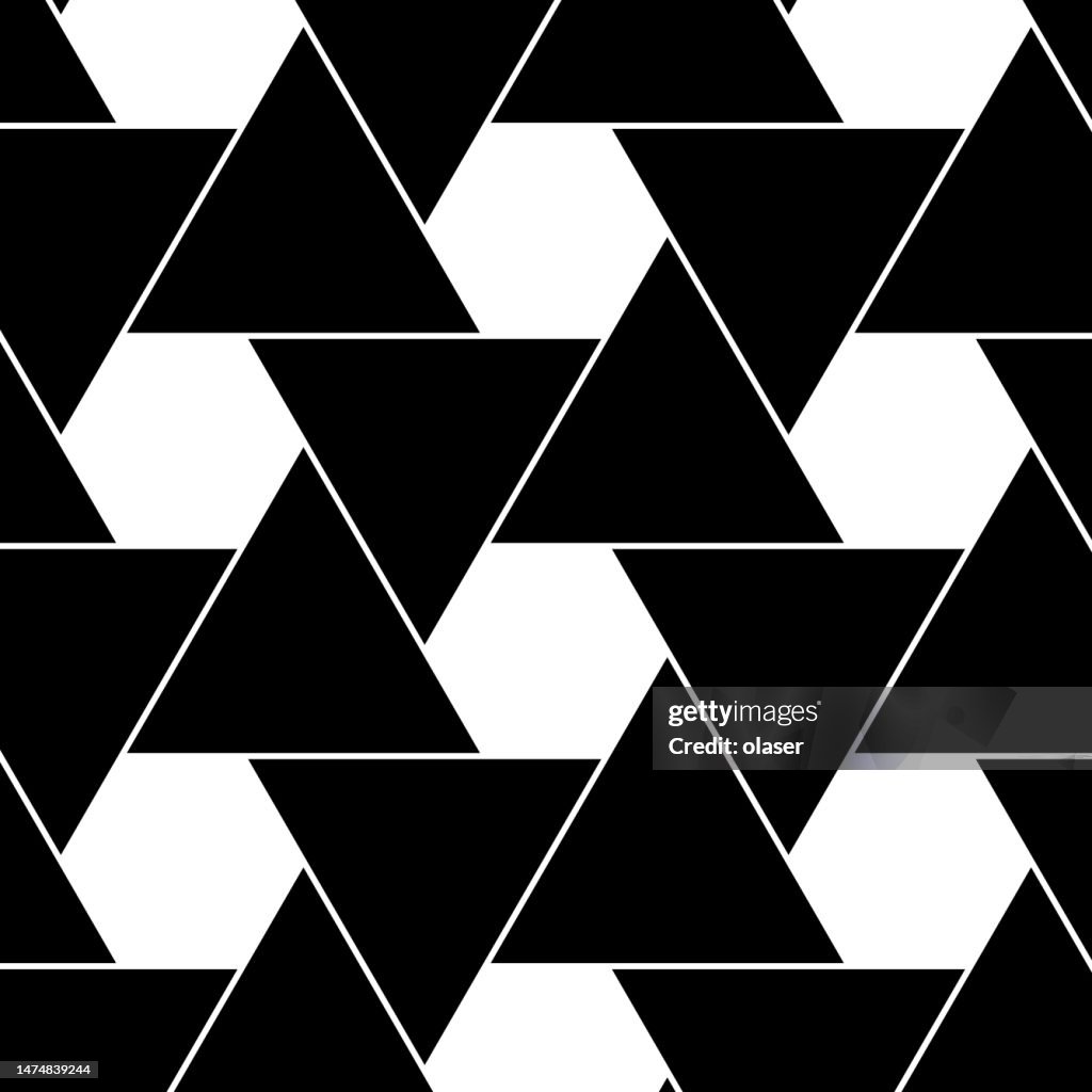 Solid Triangle Vector Non Overlapping Solid Triangles Forming Hexagon Holes High-Res Vector ...