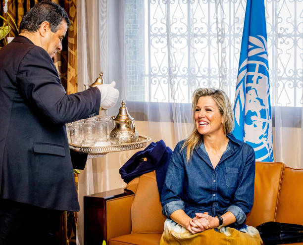 MAR: Queen Maxima Of The Netherlands Visits Morocco As UN Special Advocate : Day One Casablanca