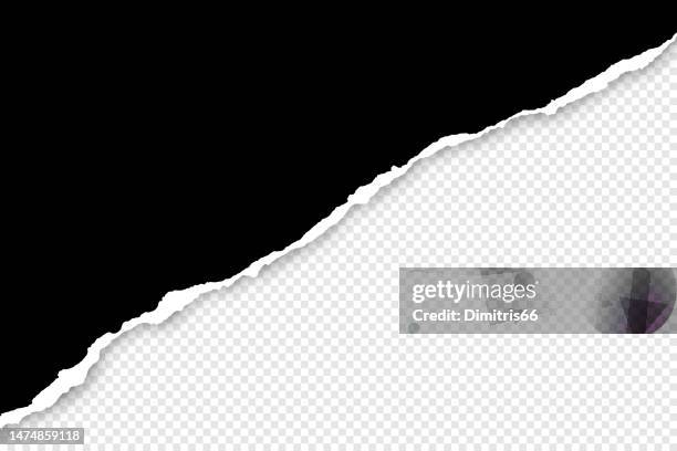 torn paper on transparent background - transparent background stock illustrations