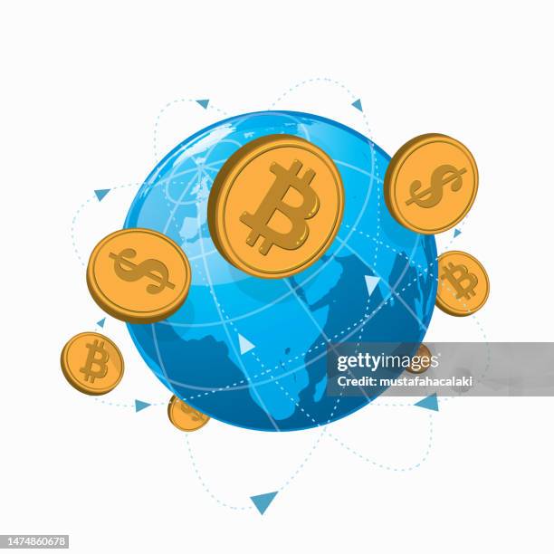 cryptocurrency exchange around the world - canada money stock illustrations