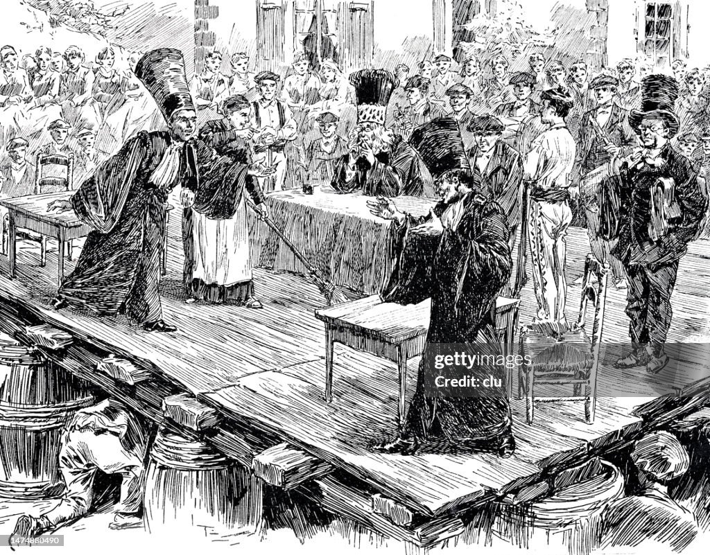 Customs In The French Basque Country Performance On The Hen Party High ...