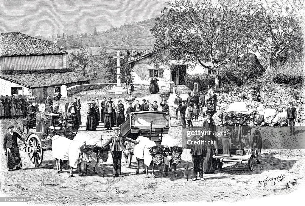 Basque Mother Customs In The French Basque Country Handing Over The Dowry To The ...