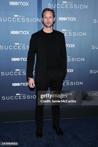Alexander Skarsgard attends the HBO's "Succession" Season 4 Premiere at Jazz at Lincoln Center on March 20, 2023 in New York City.