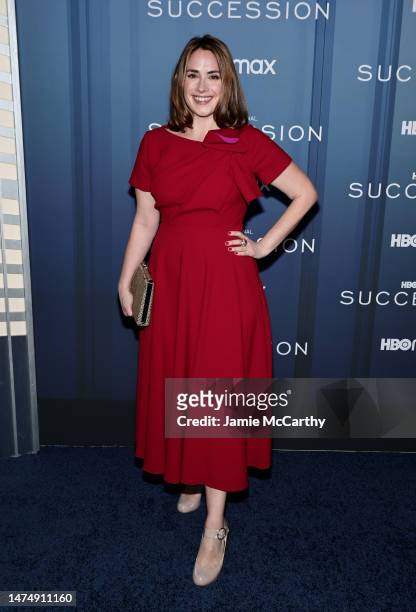 Lucy Prebble attends the HBO's "Succession" Season 4 Premiere at Jazz at Lincoln Center on March 20, 2023 in New York City.