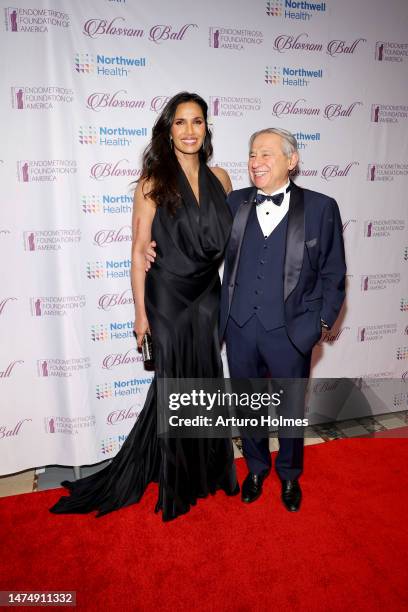 Padma Lakshmi and Tamer Seckin attend the 11th Annual Blossom Ball at Cipriani 42nd Street on March 20, 2023 in New York City.