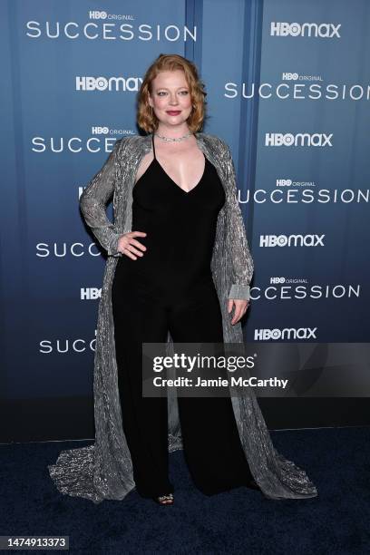 Sarah Snook attends the HBO's "Succession" Season 4 Premiere at Jazz at Lincoln Center on March 20, 2023 in New York City.