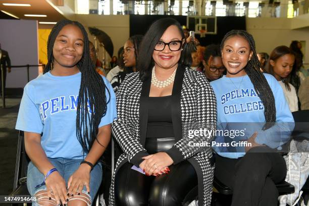 Congresswoman Nikema Williams and students attend Spotify NextGen Creator Day at Spelman College on March 20, 2023 in Atlanta, Georgia.