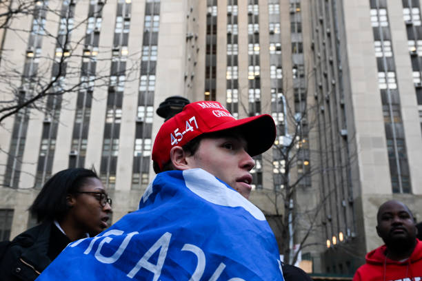 NY: Trump Supporters Organize Protest Outside Manhattan DA Alvin Bragg's Office, As Trump Indictment Looms