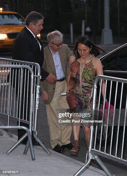 Woody Allen and Soon-Yi Previn attend Alec Baldwin and Hilaria Thomas' wedding reception held atop New York University's Kimmel Center on June 30,...