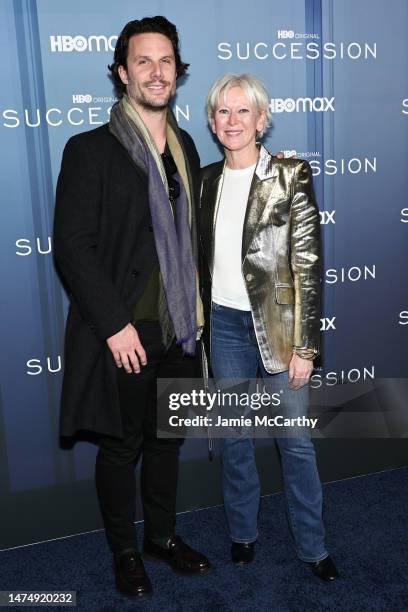 Sean Jackson and Joanna Coles attend the HBO's "Succession" Season 4 Premiere at Jazz at Lincoln Center on March 20, 2023 in New York City.