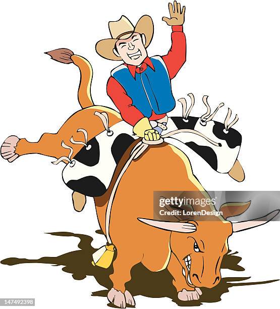 Pin Animados Rodeo Ilustraciones, imágenes clip art, dibujos animados e iconos de stock de ...