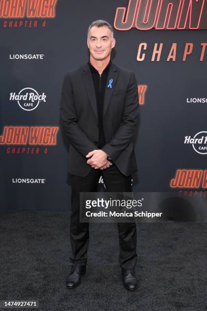 Chad Stahelski attends the Los Angeles Premiere of Lionsgate's "John Wick: Chapter 4" at TCL Chinese Theatre on March 20, 2023 in Hollywood,...