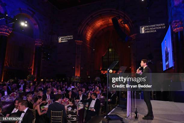 Charity auction is conducted during Endometriosis Foundation Of America's 11th Annual Blossom Ball at Cipriani 42nd Street on March 20, 2023 in New...