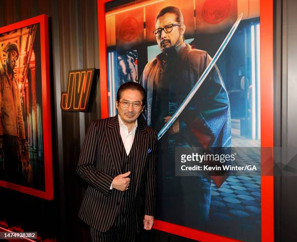 Hiroyuki Sanada attends the Los Angeles Premiere of Lionsgate's "John Wick: Chapter 4" at TCL Chinese Theatre on March 20, 2023 in Hollywood,...