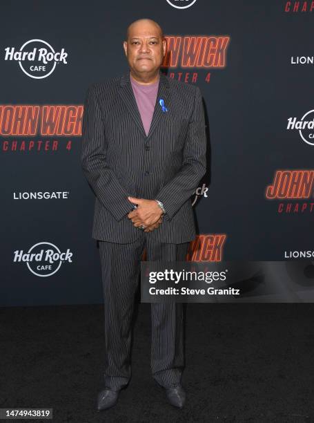 Laurence Fishburne arrives at the Los Angeles Premiere Of Lionsgate's "John Wick: Chapter 4" at TCL Chinese Theatre on March 20, 2023 in Hollywood,...