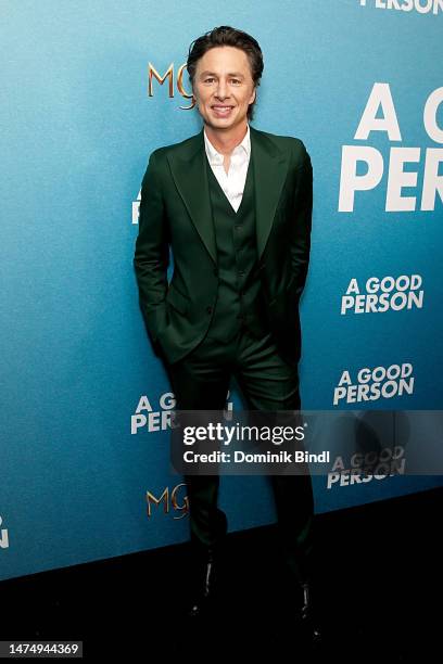 Zach Braff attends MGM's "A Good Person" New York Screening at Metrograph on March 20, 2023 in New York City.