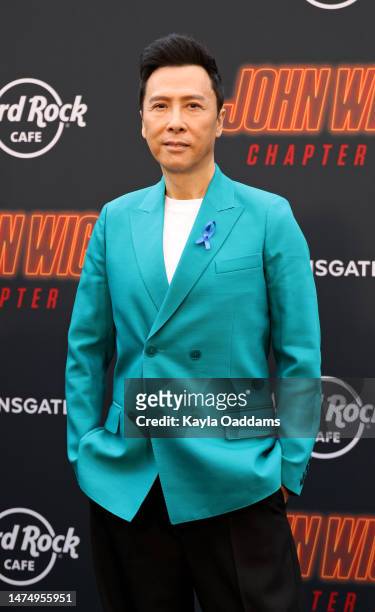 Donnie Yen attends the Premiere Of Lionsgate's "John Wick: Chapter 4" at TCL Chinese Theatre on March 20, 2023 in Hollywood, California.